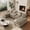 Brown, variant on Rophefx 134" Oversized U Shaped Modular Sectional Sofa, 6 Seater Chenille Cloud Couch with Storage Console, Cup Holders and USB Ports for Living Room,White