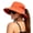 1- Pure Orange, variant on Summer Sun Hat Beach Hat Wide Brim for Women Men Outdoor UV Protection Hat Foldable Cool Mesh Ponytail Bucket Hat