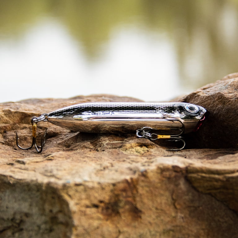 Heddon Chug'n Spook Jr Topwater Black Shiner 3 1/2
