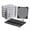 Silver & black, variant on 5.25 Inch to 5 x 3.5 SATA HDD Cage Rack Hard Drive Disk Enclosure Tray Adapter