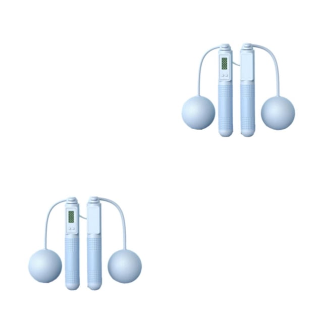 Cuerda de saltar Sonducket Reemplazo de PVC Mango antideslizante digital Ergonómico Azul 2 en 1 2piezas