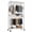 White, variant on edx Clothes Rack, Heavy-Duty Garment Rack with Shelves & Wheels, Freestanding Wardrobe Organizer with Hooks, for Bedroom, Laundry, or Balcony, 23.6 x 15.8 x 74.4 in, Black