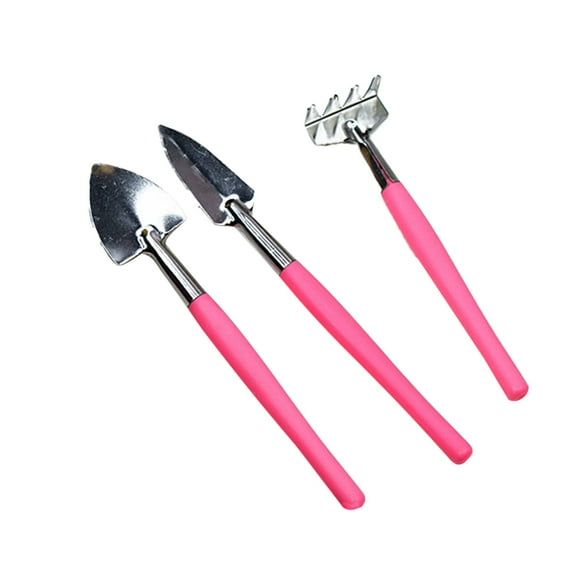 Home and Kitchen Small Garden Tools, 3 Pcs Mini Garden Tools Set, Cute Gardening Tools, Plant Potted Flower Garden Tool Wood Handle For Plant Transplant Kitchen Accessories Kitchen Organization