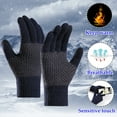 thumbnail image 4 of Baqcunre Warm Gloves, Winter Men And Women Keep Warm Touching Screen Knit Gloves Elastic Cuff Soft Full Finger Gloves Mitten, Knitted Gloves, Heating Gloves, 4 of 7