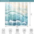 thumbnail image 5 of Beach Ocean Wave Shower Curtain for Bathroom Decor 72Wx72H Teal Blue Coastal Nautical Sea Modern Seaside Minimalist Art Printed Fabric Polyester Waterproof 12 Pack Plastic Hooks, 5 of 6