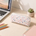 thumbnail image 5 of Hyknon Pencil Pouch Bag, Floral Zipper Pen Case, Large Capacity Zipper Pen Box Pouch, Soft Striped Portable Stationery Storage Bag for Adult, Multi-Functional Makeup Bag for Daily Campus Office（G）, 5 of 5