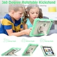 thumbnail image 3 of [Full-Body] Shock-Proof Case for Kids with [Screen Protector] [397 Rotating Hand Strap] &Stand [Pen Holder] for iPad Pro 9.7 （Light Green）, 3 of 4