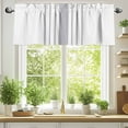 thumbnail image 2 of Modern Gray Striped Valances for Windows, 60 x 18in, Simple White Background Rod Pocket Kitchen Valance Curtain Light Filtering Window Treatments for Living Room Bedroom, 1 Panel, 2 of 7