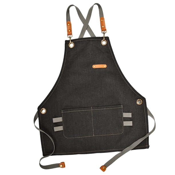 Delantal de cocina impermeable Macarena para niños con Peto de Huerto Negro M