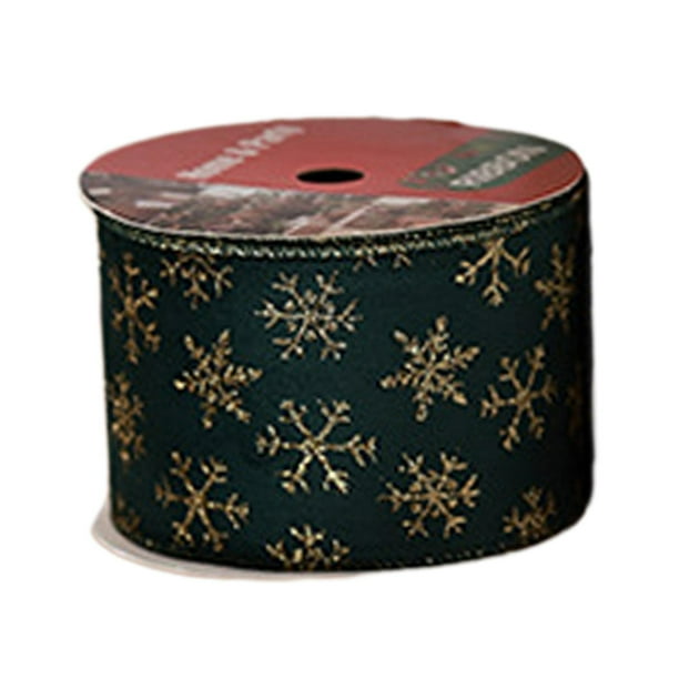 Cinta navideña Cinta para manualidades navideñas Cinta para decoración navideña Cinta para envolver regalos Verde B