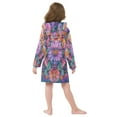 thumbnail image 7 of FORMRS Niños Bathrobe Unisex Hooded Robe Soft Plush Pajamas Sleepwear, Size 4-6T, Light Purple Flowers, 7 of 7