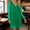 Green, variant on Dresses for Women 2026 Elegant Sparkly Mesh Long Sleeve Collar Fashion Patchwork Mini Dress Summer Lightweight Party Wear Clothes