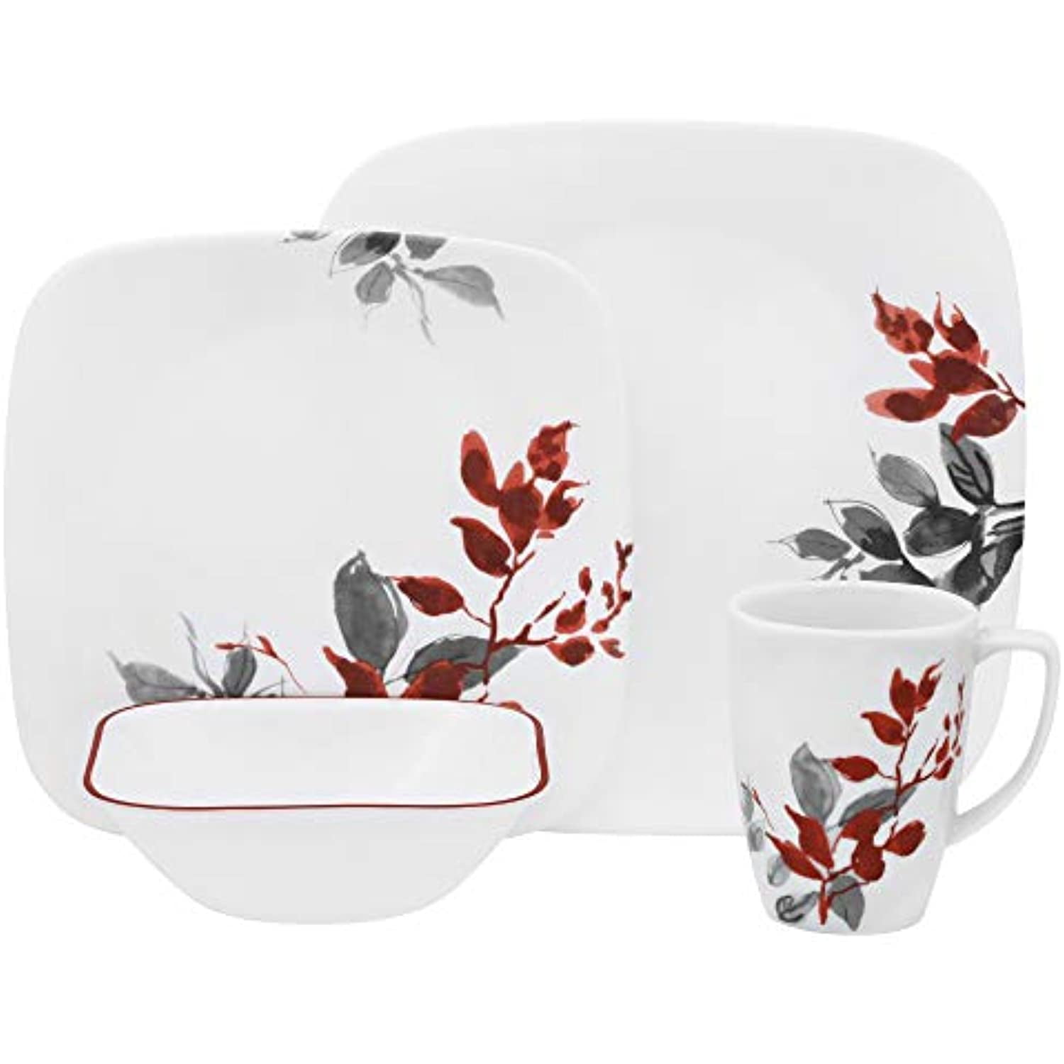 Buy Corelle Boutique Square Kyoto Leaves 16Piece Dinnerware Set