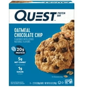 Quest Nutrition, Protein Bars, High Protein, Low Carb, Oatmeal Chocolate Chip, 4 Ct