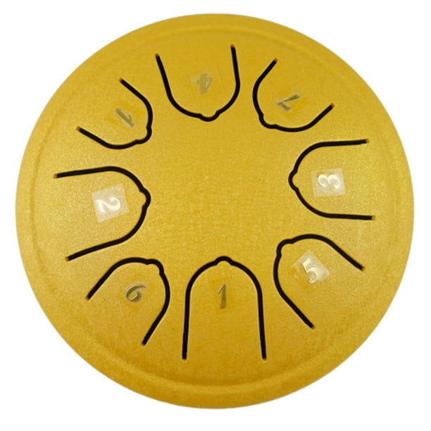 Instrumento Tambor Lluvia Sound Healing Instruments Drum Handpan 4.5 Pulgadas 8 Notas Con Mallet Music Libro para Meditación Yoga Regalo