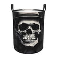 thumbnail image 1 of Balery Magician Hat Skull Cesta de ropa redonda con asas, impermeable, independiente, para ropa, juguetes, dormitorio y familia-Medium, 1 of 6