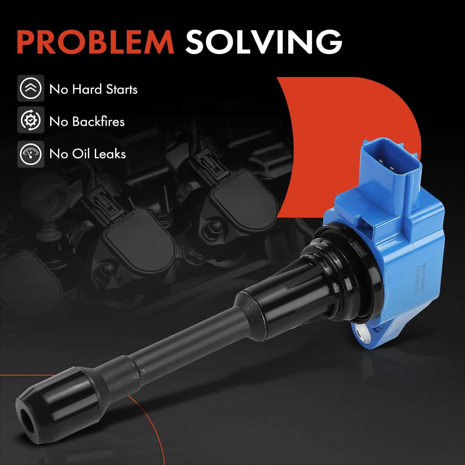 A-Premium (Blue) Engine Ignition Coil Pack Compatible with Nissan Altima, Rogue, Sentra, Versa, Frontier, Pathfinder, Cube & Infiniti QX60, M56, QX70, Q70, FX50, Q70L & Suzuki Equator, 4-PC Set