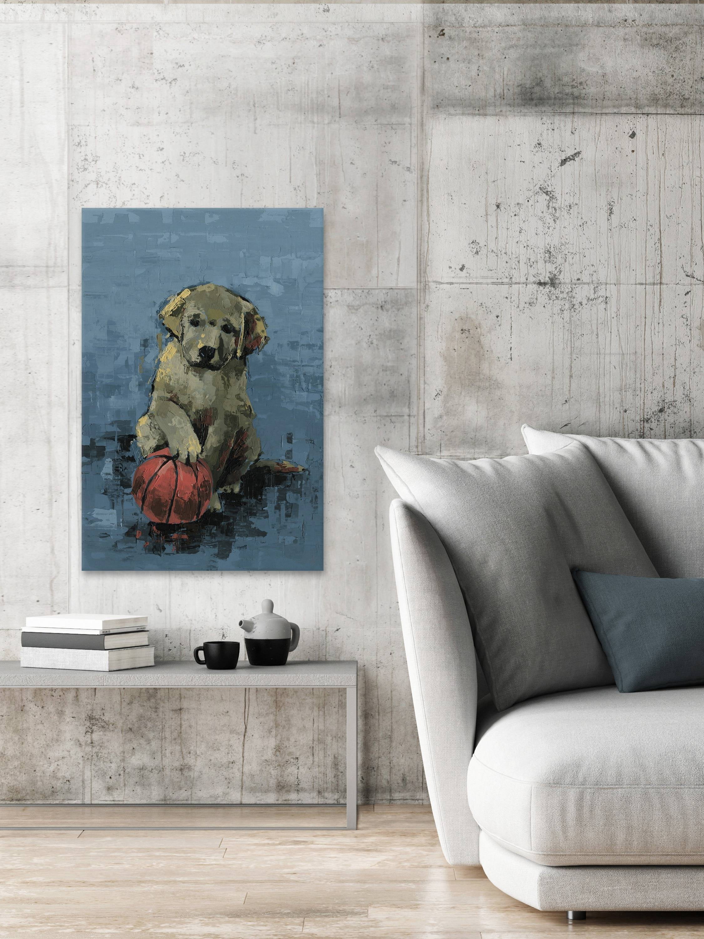 Marmont Hill Dribbling Dog Canvas Wall Art