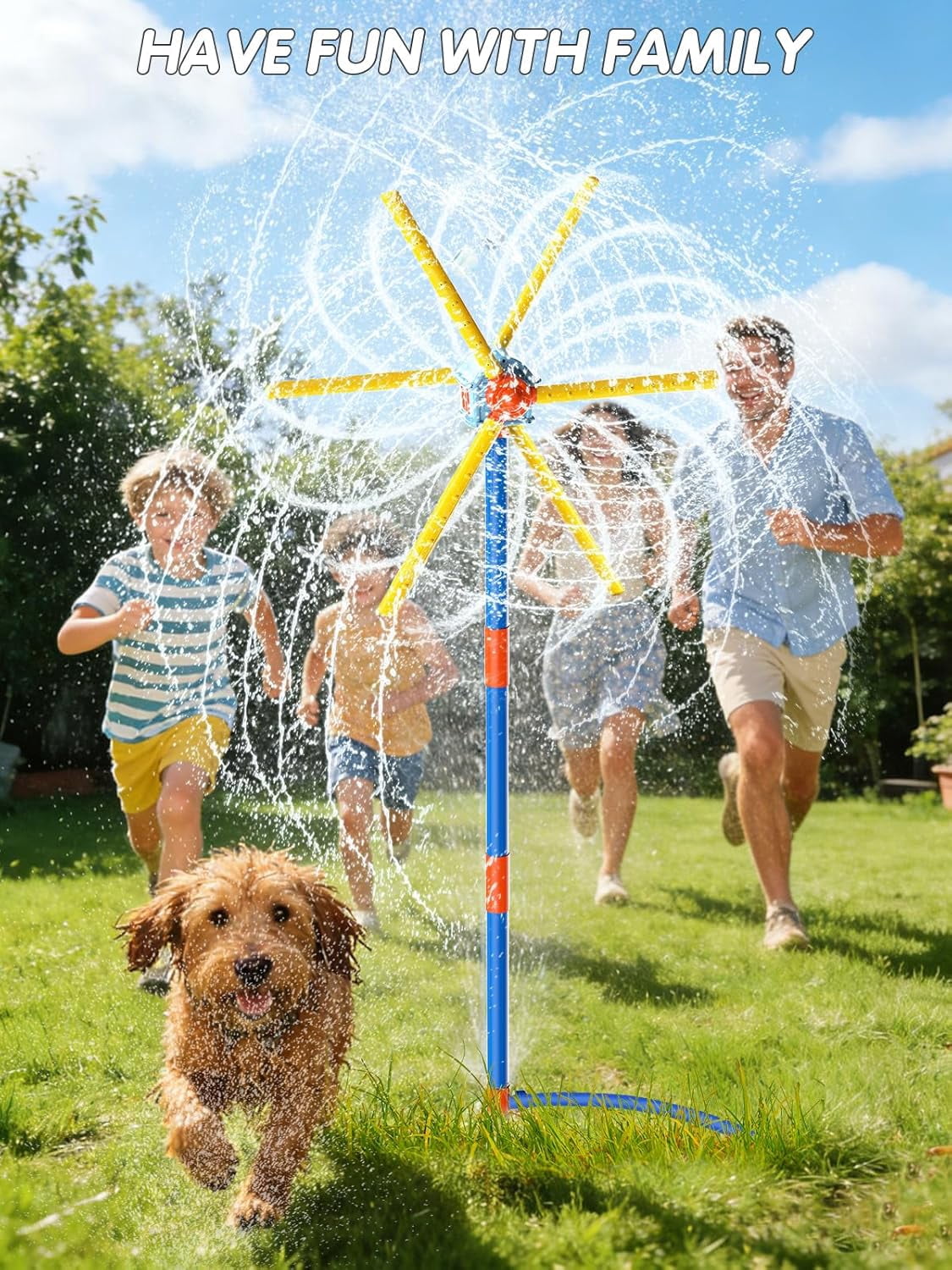 Rotating Windmill Water Sprayer Tool, Outdoor Lawn Garden Sprinkler Gadget, Weather-Resistant Water Dispensing Accessory for Outdoor Relaxation, Practical Outdoor Water Tool