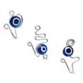 thumbnail image 1 of 3Pcs Exquisite African Nose Cuff Wear-resistant Rustproof Fake Nose Rings Metal Non-Piercing Clip Artificial Piercings Women Silver, 1 of 6