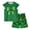 Green, variant on Nwiuh Girls Pajamas Set Toddler Kids Sleepwear Cute Top and Cozy Bottom Short Pajama Set (Blue, 1-2 Years)