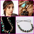 thumbnail image 5 of Retro Emerald Head Chain Headband Gem Hair Accessories For Women And Girls, 5 of 5