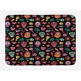 thumbnail image 1 of Day of the Dead Bath Mat, Repetitive Pattern with Mexican Colorful, Plush Bathroom Decor Mat with Non Slip Backing, 29.5" X 17.5", Charcoal Grey Multicolor, by Ambesonne, 1 of 2