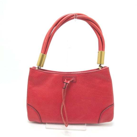 Pre-Owned GUCCI 108964 Logo Bag Handbag Leather Women's Red (Good)