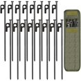 thumbnail image 1 of Estacas para Tienda DkOvn de Acero Forjado de Alta Resistencia 12 cm Paquete de 16 con Bolsa, 1 of 7