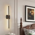 thumbnail image 4 of Modern LED Wall Sconce, 2-Pack, Minimalist Indoor Wall Light Fixtures, Black Matte Finish for Living Room, Bedroom, Hallway, Hotel, and Home Decor, 4 of 4