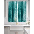 thumbnail image 4 of Bedroom Curtains 63 Inches length, Teal Window Treatment Curtain Drapes, Retro Oil Painting Modern Abstract Art Aesthetics Rod Pocket Curtain Panels for Living Room Kitchen, 42"x63", 2 Panels, 4 of 7