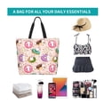 thumbnail image 2 of Donut Cute rabbits Women's Tote Bags Reusable Grocery Shopping Bag Foldable for Beach Gym Work Daily Carry All, 2 of 6
