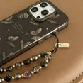 thumbnail image 3 of Designed for iPhone Case,Luxury translucent Butterfly Pattern with Pearl hand Bracelet camera lens Protection shockproof Protective Cover Phone Case (iPhone 15 Pro,Black), 3 of 5