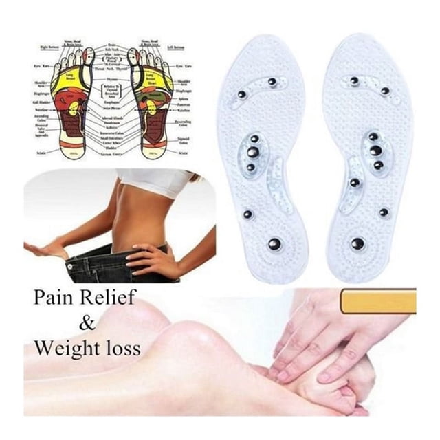 Plantillas magnéticas Sincero para zapatos de masaje silicona transparente unisex 8 imanes