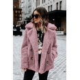 thumbnail image 2 of Abrigo PRETTYGARDEN Estilo Dos Rosa Pequeño Sherpa de Forro Polar Cálido, 2 of 6