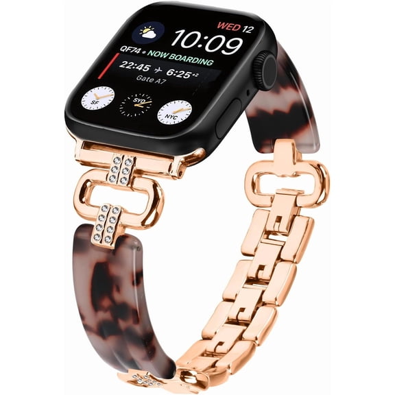 REQO Compatible with Apple Watch Bands 49mm 45mm 44mm 42mm 41mm 40mm 38mm, Adjustable resin bracelet with metal band Replacement Wristband for iWatch Ultra Series 9 8 7 6 5 4 3 2 1 SE Women Men