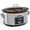 Silver, variant on SUNVIVI Small Double Slow Cooker, 2 Pot 1.25 Quart Oval Crock Food Warmer Buffet Server, Stainless Steel