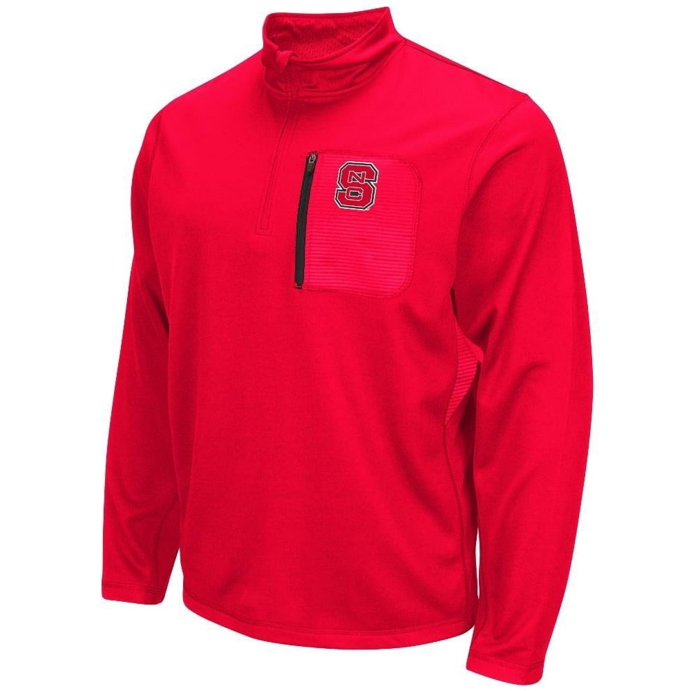 Mens NCAA NC State Wolfpack Poly Fleece Quarter Zip-up Sweatshirt (Team ...