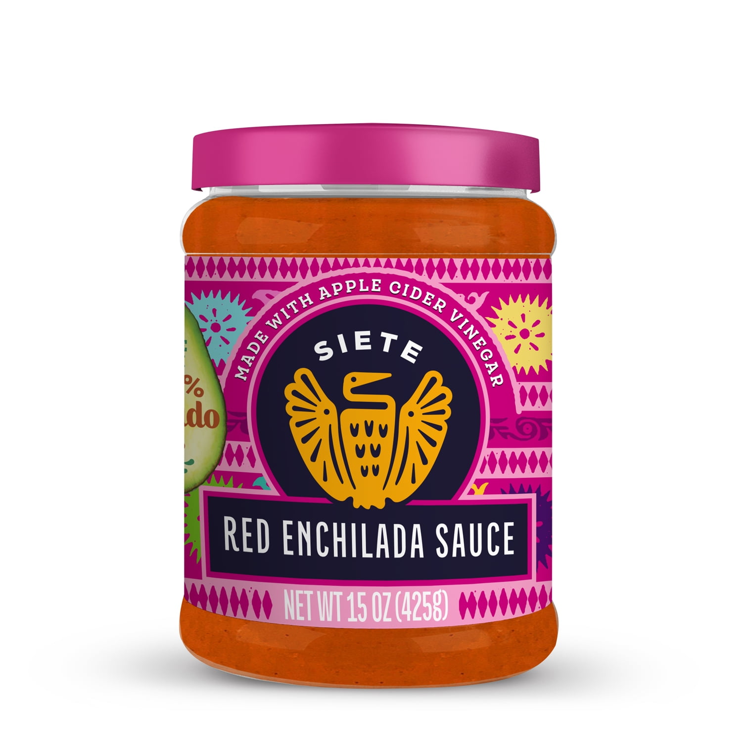Siete Foods Gluten Free Red Enchilada Sauce, 15 oz. Jar with Bold