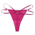 thumbnail image 1 of Gibobby Pantys para Mujer Tanga sin costuras para mujer, anillo de Metal, Pure Desire, Sexy, para chica, pantalones, talla grande, algodón , , ropa interior transpirable(Rojo， M), 1 of 4