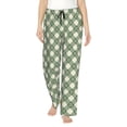 thumbnail image 1 of Balery Daisy Plaid Green Pantalones de pijama para mujer, pijamas ultraligeros, pantalones de estar por casa-XX-Large, 1 of 6