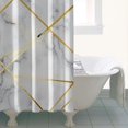thumbnail image 4 of White Gold Marble Pattern Shower Curtain 36"x72" ,Bathroom Decorative Shower Curtains Set with 12 Hooks,Modern Waterproof Washable Shower Curtain, 4 of 5