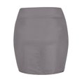 thumbnail image 6 of Kcocoo Fashion Women Stretch Tight Sexy Skirt Solid High Waist Short Slim Mini Skirts Polyester Gray M, 6 of 9