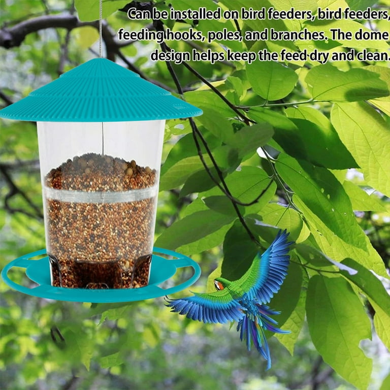 Waterproof Hanging Transparent Bird Feeder for Outdoor Garden Yard