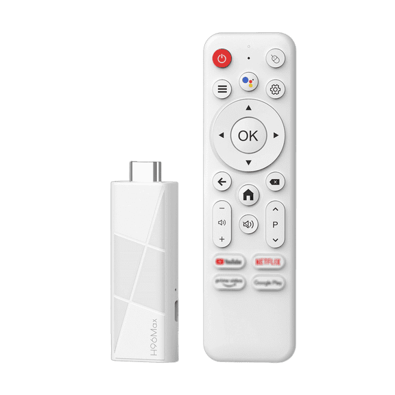 H96 MAX Android 14.0 TV Stick 16GB ATV Rockchip 3518 Quad-Core WiFi6 2.4G/5.8Ghz BT5.4 4K AV1 Ultra HD Voice Control Smart Home Player