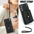 thumbnail image 3 of for Samsung Galaxy S23 Plus Case, Wallet Phone PU Leather Case with Card Holder Crossbody Cover for Women Girls Strap Wristlet RFID Blocking Shockproof Protective Cover for Samsung S23 Plus, Black, 3 of 9