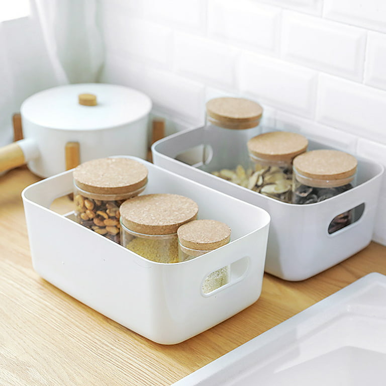 Plastic Storage Baskets – Small Food Storage Container – Household  Organizer Bins For Laundry, Bathroom, Kitchen, Cabinet, Countertop, Under  Sink Or On Shelves, Home Organization And Storage Supplies - Temu