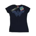 thumbnail image 1 of DC Comics Womens Wonder Woman Pattern Fill Logo Cotton T-Shirt, 1 of 5