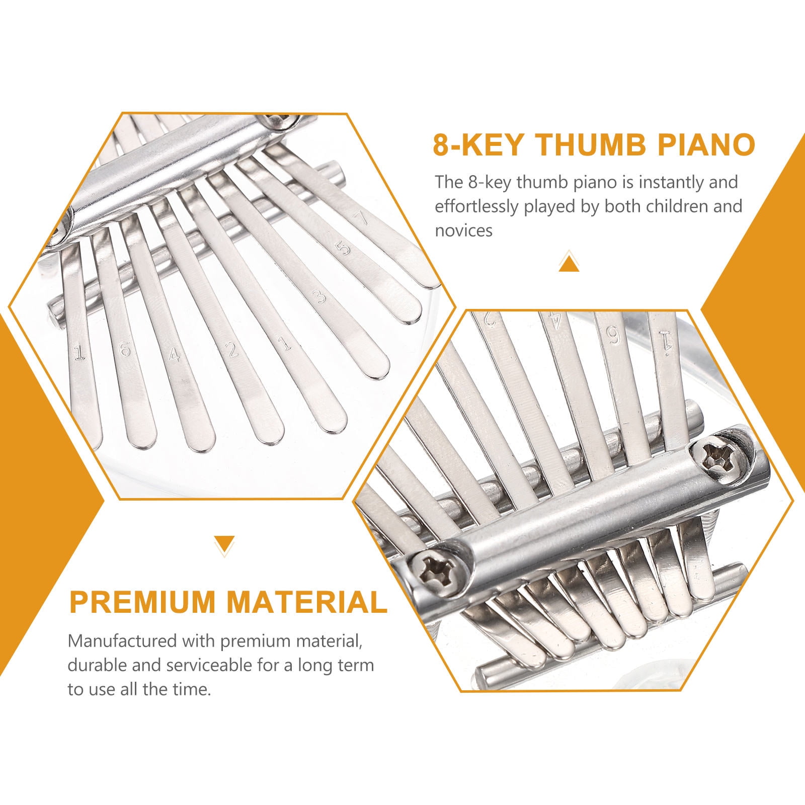 Masteelf 2pcs Thumb Piano Finger Piano Useful Music Instrument Kalimba Music Lover Gift