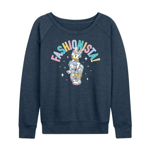 Mickey & Friends - Fashionista - Women's Lightweight French Terry Long Sleeve Shirt